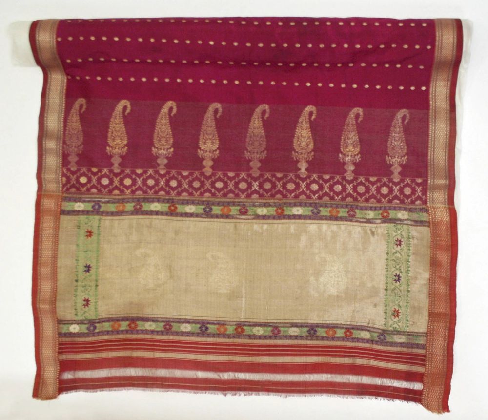 A dupatta with a patterned border